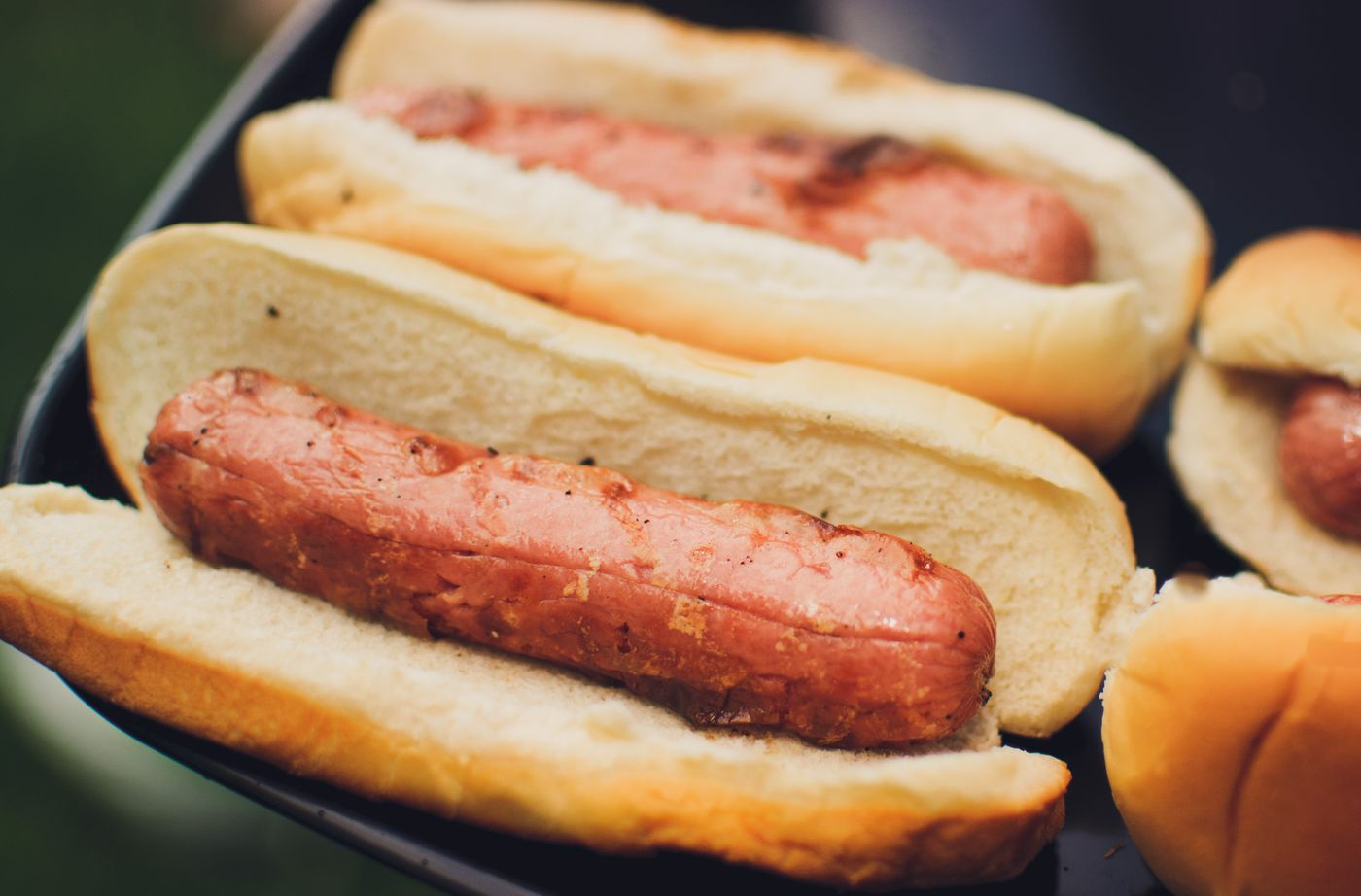 Grilled hot dogs, for illustration
