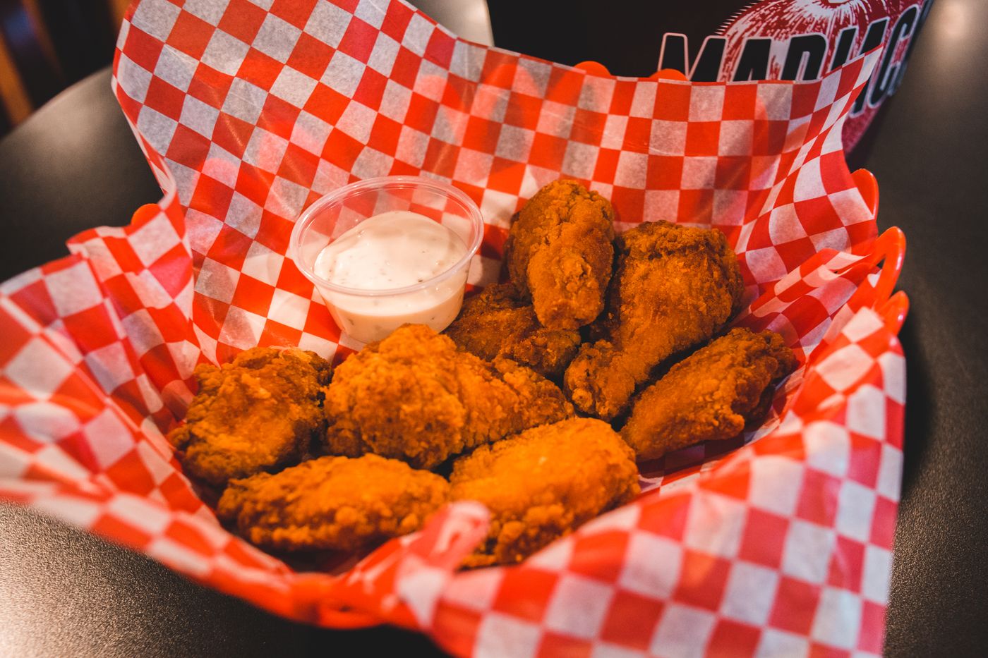 A plate of seasoned chicken wings